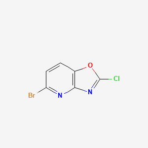 molecular formula C6H2BrClN2O B1515117 5-Bromo-2-chlorooxazolo[4,5-b]pyridine 