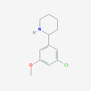 molecular formula C12H16ClNO B1515118 2-(3-Chloro-5-methoxyphenyl)piperidine 