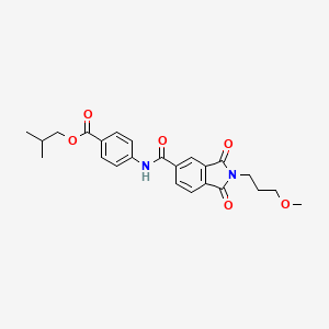 2-methylpropyl 4-({[2-(3-methoxypropyl)-1,3-dioxo-2,3-dihydro-1H-isoindol-5-yl]carbonyl}amino)benzoate