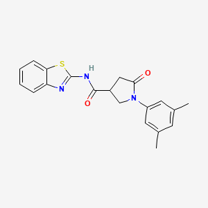 N-(1,3-benzothiazol-2-yl)-1-(3,5-dimethylphenyl)-5-oxopyrrolidine-3-carboxamide