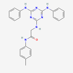 N~2~-[4,6-bis(phenylamino)-1,3,5-triazin-2-yl]-N-(4-methylphenyl)glycinamide