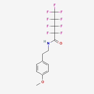 molecular formula C14H12F9NO2 B15151269 2,2,3,3,4,4,5,5,5-nonafluoro-N-[2-(4-methoxyphenyl)ethyl]pentanamide 