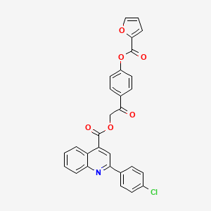 2-{4-[(Furan-2-ylcarbonyl)oxy]phenyl}-2-oxoethyl 2-(4-chlorophenyl)quinoline-4-carboxylate