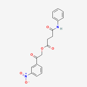 2-(3-Nitrophenyl)-2-oxoethyl 4-oxo-4-(phenylamino)butanoate