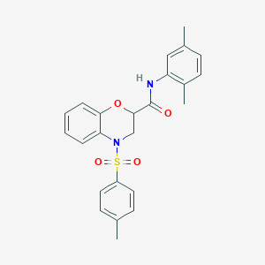 N-(2,5-dimethylphenyl)-4-[(4-methylphenyl)sulfonyl]-3,4-dihydro-2H-1,4-benzoxazine-2-carboxamide