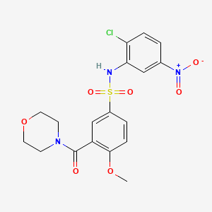 N-(2-chloro-5-nitrophenyl)-4-methoxy-3-(morpholin-4-ylcarbonyl)benzenesulfonamide