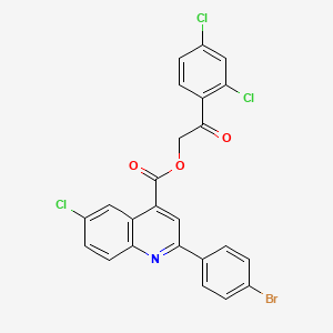 2-(2,4-Dichlorophenyl)-2-oxoethyl 2-(4-bromophenyl)-6-chloroquinoline-4-carboxylate