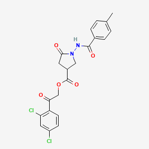 2-(2,4-Dichlorophenyl)-2-oxoethyl 1-{[(4-methylphenyl)carbonyl]amino}-5-oxopyrrolidine-3-carboxylate