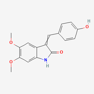 (3Z)-3-[(4-hydroxyphenyl)methylidene]-5,6-dimethoxy-1H-indol-2-one