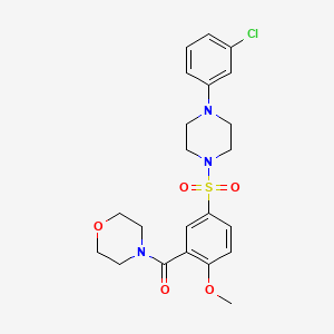 (5-{[4-(3-Chlorophenyl)piperazin-1-yl]sulfonyl}-2-methoxyphenyl)(morpholin-4-yl)methanone