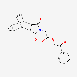 1-oxo-1-phenylpropan-2-yl (1,3-dioxooctahydro-4,6-ethenocyclopropa[f]isoindol-2(1H)-yl)acetate