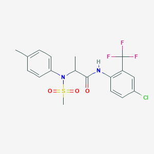 N-[4-chloro-2-(trifluoromethyl)phenyl]-N~2~-(4-methylphenyl)-N~2~-(methylsulfonyl)alaninamide