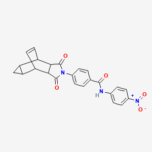 4-(1,3-dioxooctahydro-4,6-ethenocyclopropa[f]isoindol-2(1H)-yl)-N-(4-nitrophenyl)benzamide