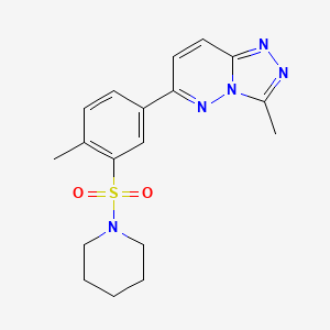 3-Methyl-6-[4-methyl-3-(piperidin-1-ylsulfonyl)phenyl][1,2,4]triazolo[4,3-b]pyridazine