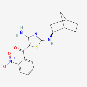 N2-[(2S)-bicyclo[2.2.1]heptan-2-yl]-5-(2-nitrobenzoyl)-1,3-thiazole-2,4-diamine