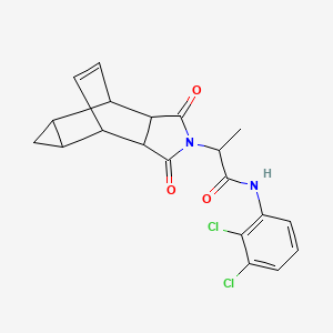 molecular formula C20H18Cl2N2O3 B15151601 N-(2,3-dichlorophenyl)-2-(1,3-dioxooctahydro-4,6-ethenocyclopropa[f]isoindol-2(1H)-yl)propanamide 