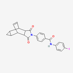 4-(1,3-dioxooctahydro-4,6-ethenocyclopropa[f]isoindol-2(1H)-yl)-N-(4-iodophenyl)benzamide