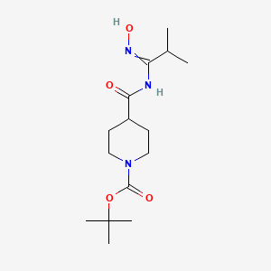 Tert-butyl 4-{[1-(hydroxyimino)-2-methylpropyl]carbamoyl}piperidine-1-carboxylate