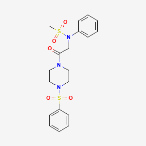 N-{2-oxo-2-[4-(phenylsulfonyl)piperazin-1-yl]ethyl}-N-phenylmethanesulfonamide