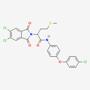 N-[4-(4-chlorophenoxy)phenyl]-2-(5,6-dichloro-1,3-dioxo-1,3-dihydro-2H-isoindol-2-yl)-4-(methylsulfanyl)butanamide