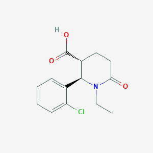 (2R,3R)-2-(2-Chloro-phenyl)-1-ethyl-6-oxo-piperidine-3-carboxylic acid