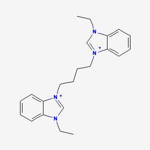 1-Ethyl-3-[4-(3-ethylbenzimidazol-3-ium-1-yl)butyl]benzimidazol-1-ium