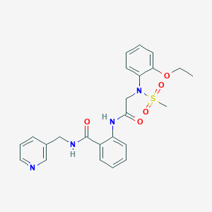 molecular formula C24H26N4O5S B15151815 2-{[N-(2-ethoxyphenyl)-N-(methylsulfonyl)glycyl]amino}-N-(pyridin-3-ylmethyl)benzamide 