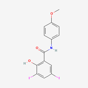 2-hydroxy-3,5-diiodo-N-(4-methoxyphenyl)benzamide