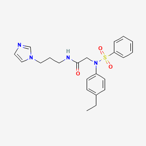 N~2~-(4-ethylphenyl)-N-[3-(1H-imidazol-1-yl)propyl]-N~2~-(phenylsulfonyl)glycinamide