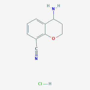 molecular formula C10H11ClN2O B1515189 4-Amino-chroman-8-carbonitrile hydrochloride 