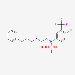 N~2~-[4-chloro-3-(trifluoromethyl)phenyl]-N~2~-(methylsulfonyl)-N-(4-phenylbutan-2-yl)glycinamide