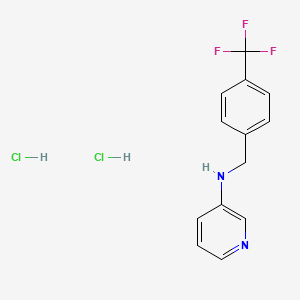 molecular formula C13H13Cl2F3N2 B1515191 Pyridin-3-yl-(4-trifluoromethylbenzyl)amine dihydrochloride CAS No. 873087-32-2