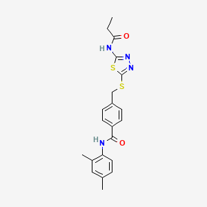 N-(2,4-dimethylphenyl)-4-({[5-(propanoylamino)-1,3,4-thiadiazol-2-yl]sulfanyl}methyl)benzamide