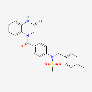 N-(4-methylbenzyl)-N-{4-[(3-oxo-3,4-dihydroquinoxalin-1(2H)-yl)carbonyl]phenyl}methanesulfonamide