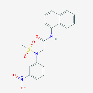 N~2~-(methylsulfonyl)-N-naphthalen-1-yl-N~2~-(3-nitrophenyl)glycinamide