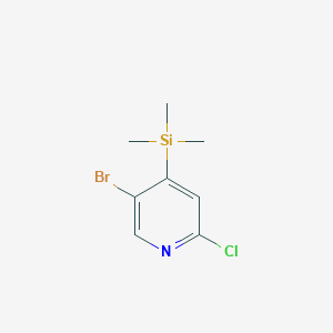 5-Bromo-2-chloro-4-(trimethylsilyl)pyridine