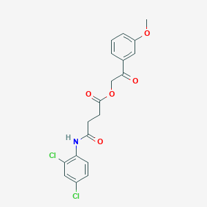 2-(3-Methoxyphenyl)-2-oxoethyl 4-[(2,4-dichlorophenyl)amino]-4-oxobutanoate