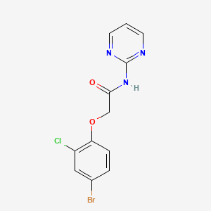 2-(4-bromo-2-chlorophenoxy)-N-(pyrimidin-2-yl)acetamide