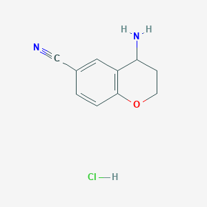 molecular formula C10H11ClN2O B1515199 4-Amino-chroman-6-carbonitrile hydrochloride 
