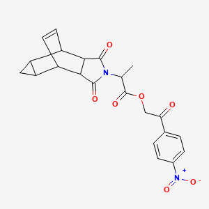 2-(4-nitrophenyl)-2-oxoethyl 2-(1,3-dioxooctahydro-4,6-ethenocyclopropa[f]isoindol-2(1H)-yl)propanoate