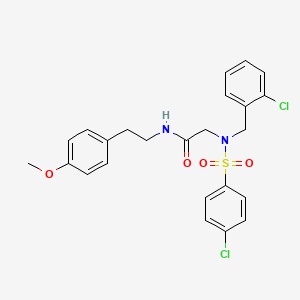 N~2~-(2-chlorobenzyl)-N~2~-[(4-chlorophenyl)sulfonyl]-N-[2-(4-methoxyphenyl)ethyl]glycinamide