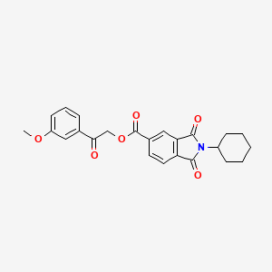 2-(3-methoxyphenyl)-2-oxoethyl 2-cyclohexyl-1,3-dioxo-2,3-dihydro-1H-isoindole-5-carboxylate