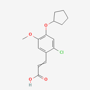 (E)-3-(2-chloro-4-(cyclopentyloxy)-5-methoxyphenyl)acrylic acid