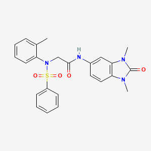 N-(1,3-dimethyl-2-oxo-2,3-dihydro-1H-benzimidazol-5-yl)-N~2~-(2-methylphenyl)-N~2~-(phenylsulfonyl)glycinamide