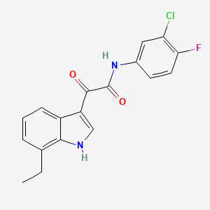 N-(3-chloro-4-fluorophenyl)-2-(7-ethyl-1H-indol-3-yl)-2-oxoacetamide