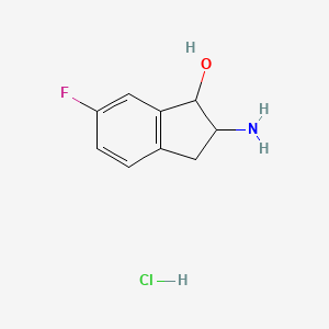 molecular formula C9H11ClFNO B1515205 2-Amino-6-fluoro-indan-1-ol hydrochloride CAS No. 403860-39-9