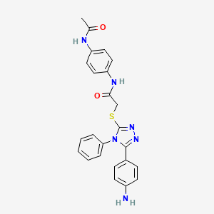 N-[4-(acetylamino)phenyl]-2-{[5-(4-aminophenyl)-4-phenyl-4H-1,2,4-triazol-3-yl]sulfanyl}acetamide