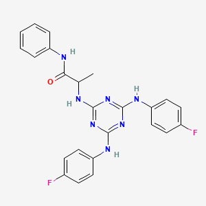 N~2~-{4,6-bis[(4-fluorophenyl)amino]-1,3,5-triazin-2-yl}-N-phenylalaninamide