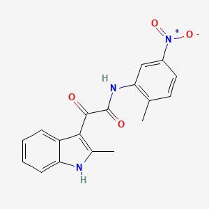 2-(2-methyl-1H-indol-3-yl)-N-(2-methyl-5-nitrophenyl)-2-oxoacetamide