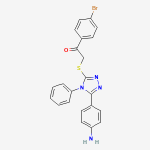 2-{[5-(4-aminophenyl)-4-phenyl-4H-1,2,4-triazol-3-yl]sulfanyl}-1-(4-bromophenyl)ethanone